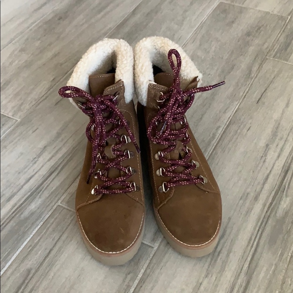 Sam Edelman Franc faux shearling boots in toffee